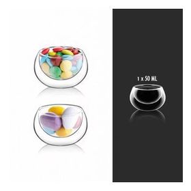 HomeTarz 6'lı Set 50 ml Cam Lokumluk Kahve Yanı Lokumluk