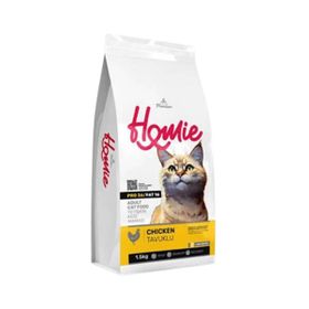 Homie 1.5 KG Düşük Tahıllı Tavuklu Yetişkin Kedi Maması
