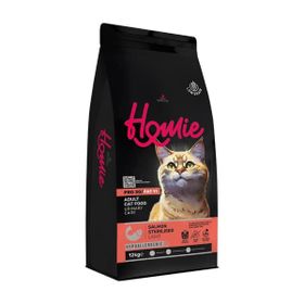 Homie Hipoalerjenik Düşük Tahıllı Somonlu Kısırlaştırılmış 12 kg Kedi Maması