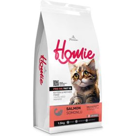 Homie Kitten Düşük Tahıllı Somonlu Yavru ve Anne 1.5 kg Kedi Maması