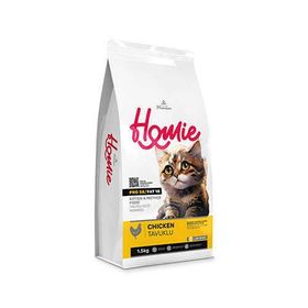 Homie Kitten Düşük Tahıllı Tavuklu Yavru ve Anne 1.5 kg Kedi Maması