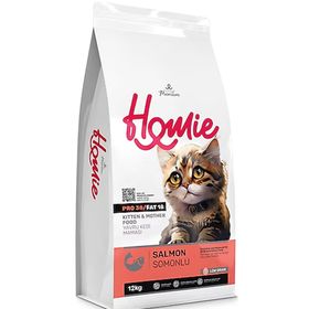 Homie Süper Premium 12 kg Düşük Tahıllı Mother & Kitten Somonlu Yavru Kedi Maması