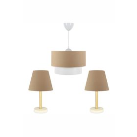 Homing Artgift Bronz Gövdeli Üçlü Avize Seti