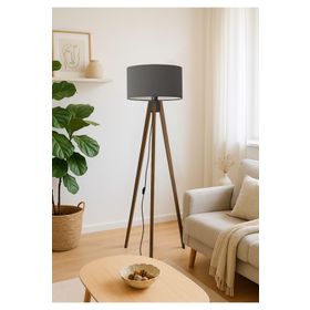 Homing AYD-2210 Tripod Ceviz Ayaklı Silindir Şapkalı Lambader