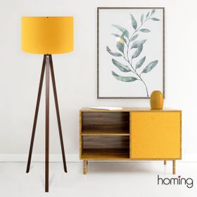 Homing AYD-2216 Kumaş Başlıklı Pratik Ahşap Üç Ayaklı Lambader