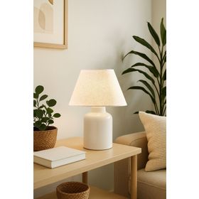 Homing AYD-2648 Casey Konik Kırçıllı Kumaş Başlıklı Abajur