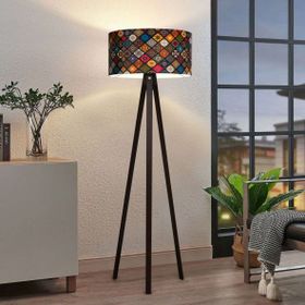 Homing AYD-2800 Rustik Desenli Ahşap Üç Ayaklı Lambader