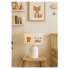 Homing AYD-3053 AYD-3046 Kumaş Baskılı Baykuş ve Arkadaşları Çocuk Odası Abajur