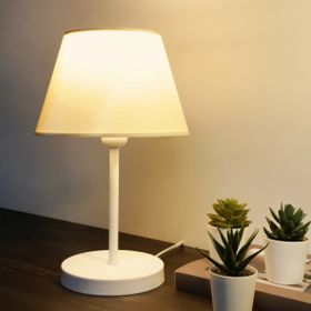 Homing Ayd-3121 Krem Kumaş Beyaz Gövdeli Abajur