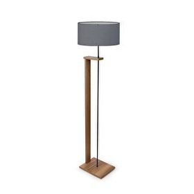 Homing Ayd-3132 Gri Pi Ahşap Gövdeli Kumaş Başlıklı Lambader