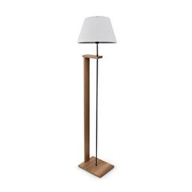 Homing Ayd-3133 Krem Pi Ahşap Gövdeli Kumaş Başlıklı Lambader