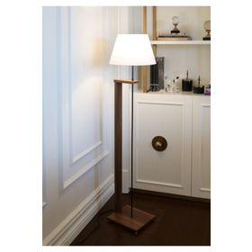 Homing Ayd-3133 Krem Pi Ahşap Gövdeli Kumaş Başlıklı Lambader