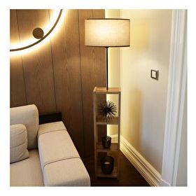Homing Ayd-3150 Dekoratif Raflı Vizon Kumaş Lambader