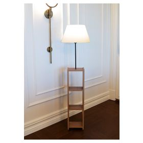 Homing Ayd-3152 Dekoratif Raflı Konik Krem Kumaş Lambader