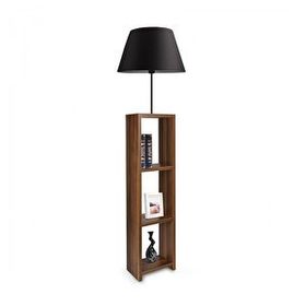 Homing Ayd-3153 Dekoratif Raflı Konik Siyah Kumaş Lambader