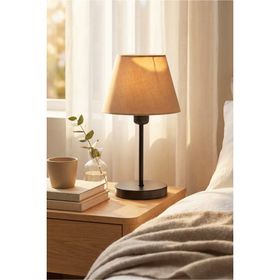 Homing Ayd-3159 Bej Kumaş Siyah Gövde Abajur