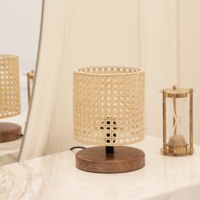 Homing AYD-3264 Exclisive Rattan Hazeranlı Ahşap Tabanlı Abajur