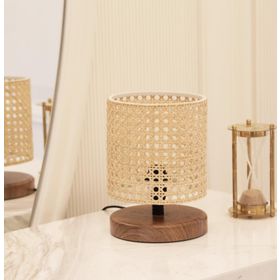 Homing AYD-3264 Exclisive Rattan Hazeranlı Ahşap Tabanlı Abajur