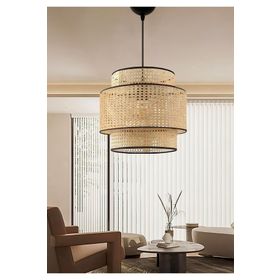 Homing AYD-3336 Açık Kahverengi Modern Serisi Hazeran Rattan Sarkıt Avize