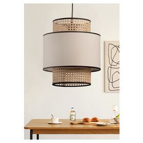 Homing AYD-3506 Doğal Hazeran Rattan Kumaş Sarkıt Avize