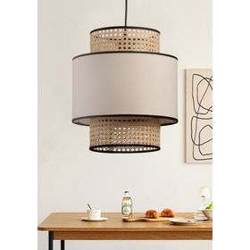Homing AYD-3506 Doğal Hazeran Rattan Kumaş Sarkıt Avize