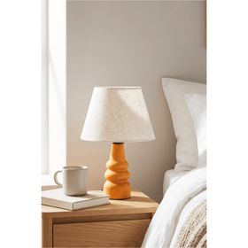 Homing AYD 3562 Natural Ahşap Kumaş Başlık Abajur