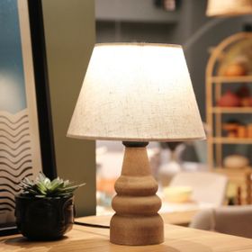 Homing AYD 3562 Natural Ahşap Kumaş Başlık Abajur