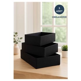 Homing HMY-6272 Çok Amaçlı 3'lü Keçe Organizer Sepet Seti