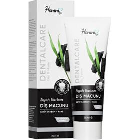 Homm Life Bitkisel Siyah Karbon Aktif Karbon ve Nane İlaveli 75 ml Diş Macunu
