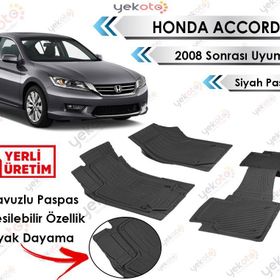 Honda Accord 2008 Sonrası Siyah Havuzlu Paspas