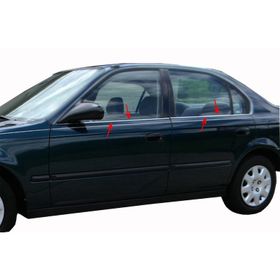 Honda Civic 1998-2002 4 Parça Krom Cam Çıtası