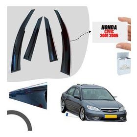 Honda Civic 2001-2005 Krom Cam Rüzgarlığı