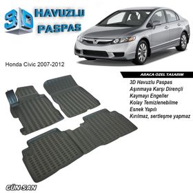 Honda Civic 2007-2012 3D Havuzlu Paspas