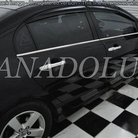 Honda Civic 2007-2012 6 Parça Krom Cam Çıtası