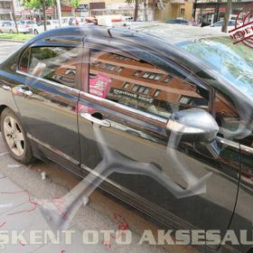 Honda Civic 2007-2012 6 Parça Krom Cam Çıtası