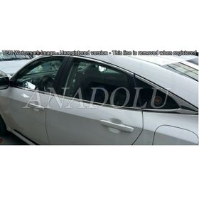 Honda Civic 2012-2016 4 Parça Krom Cam Çıtası