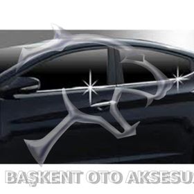 Honda Civic 2012-2016 4 Parça Krom Cam Çıtası