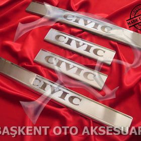 Honda Civic 2012-2016 4 Parça Krom Kapı Eşiği