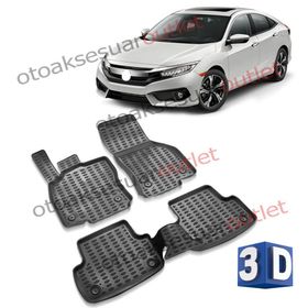 Honda Civic Fc5 2016-sonrası Siyah 3D Havuzlu Paspas