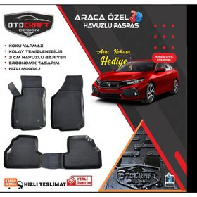 Honda Civic Fc5 2016-sonrası Siyah 3D Havuzlu Paspas