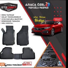 Honda Civic Fc5 2016-sonrası Siyah 3D Havuzlu Paspas