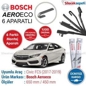 Honda Civic FC5 Bosch Aeroeco 2017-2019 Muz Silecek Takımı