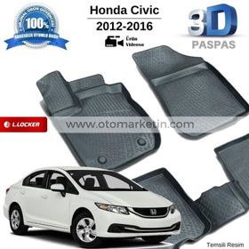 Honda Civic Sedan 2012-2016 3D Havuzlu Paspas