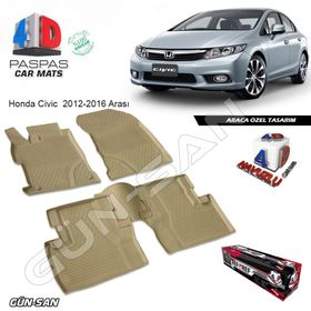 Honda Civic Sedan 2012-2016 4D Havuzlu Paspas