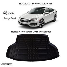 Honda Civic Sedan 2016 Ve Sonrası 3d Bagaj Havuzu