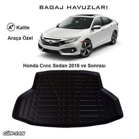 Honda Civic Sedan 2016 Ve Sonrası 3d Bagaj Havuzu