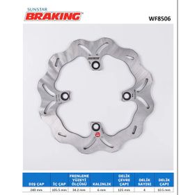 Honda Sw-T Abs 600 cc Arka 2011-2013 Dalgalı Arka Fren Diski
