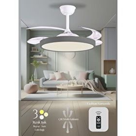 Hoogar German Gizli Pervane Kalt Grey Tavan Vantilatörü