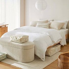 Hoom Concept Lina Beyaz Teddy Sandıklı Puf
