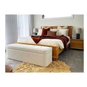 Hoom Concept Lotus Sandıklı Beyaz Puf Bench